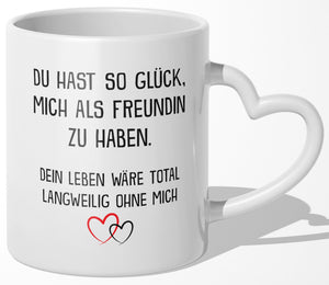 22Feels® Freund Geschenk zum Jahrestag, Valentinstag etc. - Tasse mit Spruch (Herzhenkel, Weiss, 320ml)-Tasse Weiss Herzhenkel 320ml-22Feels