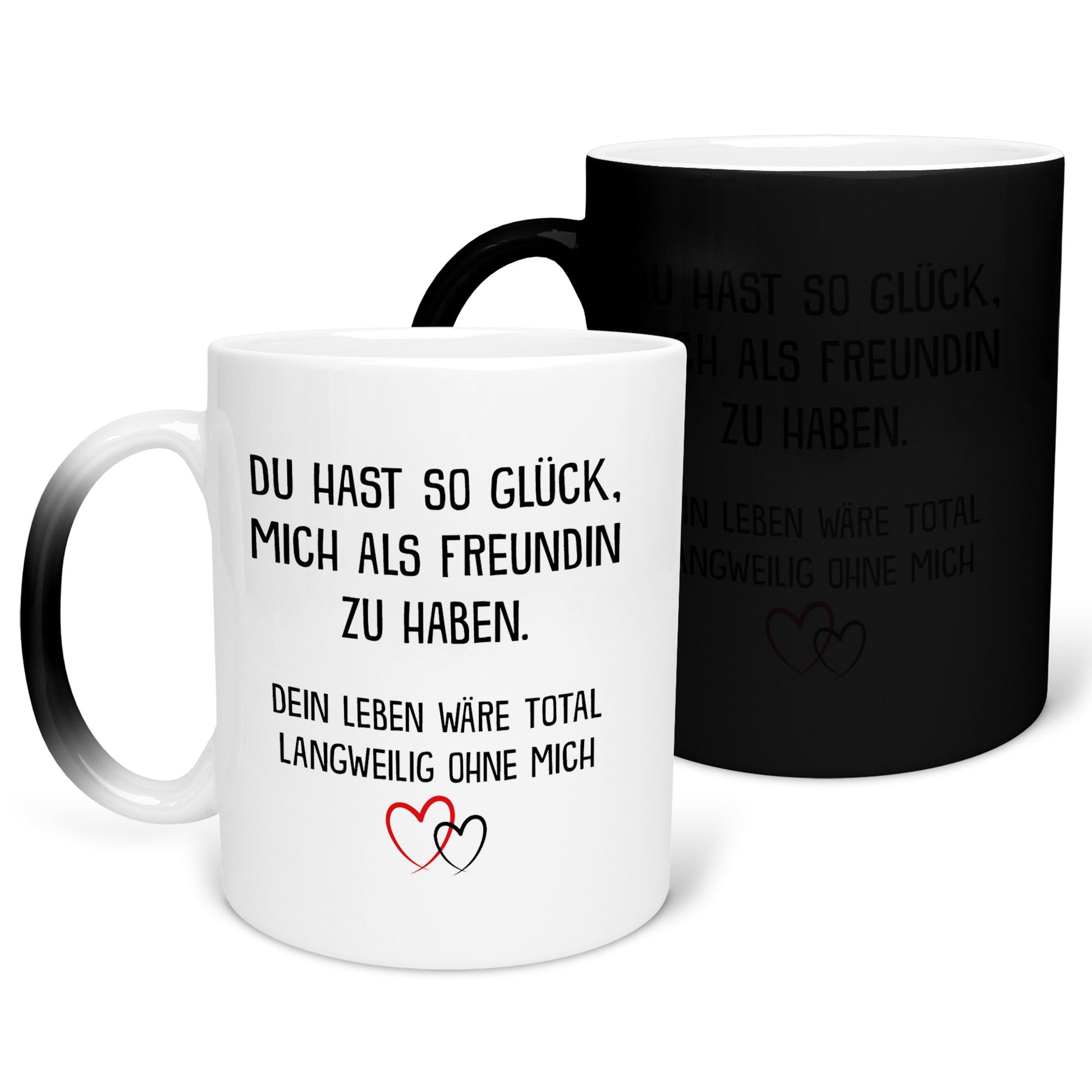 22Feels® Freund Geschenk zum Jahrestag, Valentinstag etc. - Zaubertasse mit Spruch (Matt-Schwarz und Weiss, 320ml)-Farbwechsel Tasse Matt 320ml-22Feels