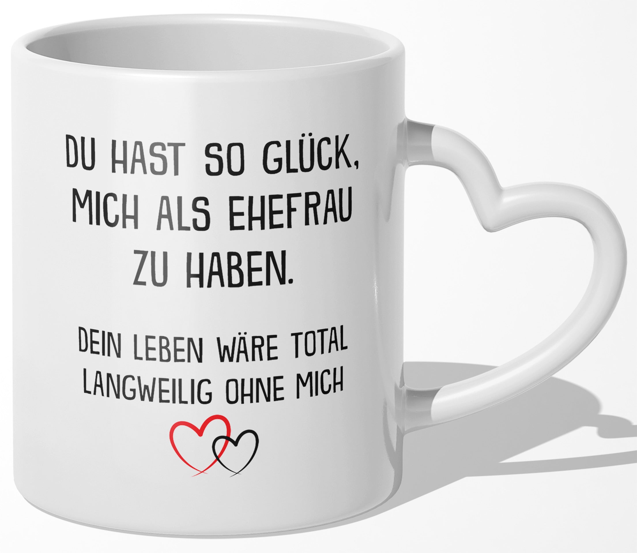 22Feels® Ehemann Geschenk zum Hochzeitstag, Valentinstag etc. - Tasse mit Spruch (Herzhenkel, Weiss, 320ml)-Tasse Weiss Herzhenkel 320ml-22Feels