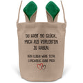 22Feels® Verlobte Frauen Osterkorb mit Henkel Ostergeschenk Tragetasche Ostern Deko Osternest Körbchen Hasenohren (Beige/Grün)-Ostern Tragetasche-22Feels