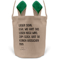22Feels® Sohn Osterkorb von Papa Kinder mit Henkel Ostergeschenk Tragetasche Ostern Deko Osternest Körbchen Hasenohren (Beige/Grün)-Ostern Tragetasche-22Feels