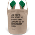 22Feels® Tochter Kinder Osterkorb mit Henkel Ostergeschenk Tragetasche Ostern Deko Osternest Körbchen Hasenohren (Beige/Grün)-Ostern Tragetasche-22Feels