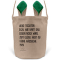 22Feels® Tochter Osterkorb von Papa Kinder mit Henkel Ostergeschenk Tragetasche Ostern Deko Osternest Körbchen Hasenohren (Beige/Grün)-Ostern Tragetasche-22Feels