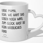 22Feels® Mama Geschenk - Tasse mit Spruch (Herzhenkel, Weiss, 320ml)-Tasse Weiss Herzhenkel 320ml-22Feels