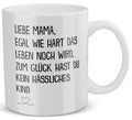 22Feels® Geschenk für Mamas - Tasse mit Spruch: Egal Wie Hart (Weiss, 320ml)-Weisse Tasse 320ml-22Feels