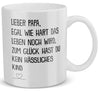 22Feels® Geschenk für Papas - Tasse mit Spruch: Egal Wie Hart (Weiss, 320ml)-Weisse Tasse 320ml-22Feels