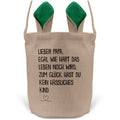 22Feels® Papa Osterkorb Vater mit Henkel Ostergeschenk Tragetasche Ostern Deko Osternest Körbchen Hasenohren (Beige/Grün)-Ostern Tragetasche-22Feels