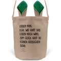 22Feels® Papa Osterkorb von Sohn Vater mit Henkel Ostergeschenk Tragetasche Ostern Deko Osternest Körbchen Hasenohren (Beige/Grün)-Ostern Tragetasche-22Feels