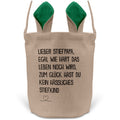 22Feels® Stiefpapa Stiefvater Osterkorb mit Henkel Ostergeschenk Tragetasche Ostern Deko Osternest Körbchen Hasenohren (Beige/Grün)-Ostern Tragetasche-22Feels