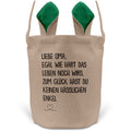 22Feels® Oma Osterkorb von Enkel Grossmutter mit Henkel Ostergeschenk Tragetasche Ostern Deko Osternest Körbchen Hasenohren (Beige/Grün)-Ostern Tragetasche-22Feels