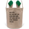 22Feels® Oma Osterkorb von Enkelin Grossmutter mit Henkel Ostergeschenk Tragetasche Ostern Deko Osternest Körbchen Hasenohren (Beige/Grün)-Ostern Tragetasche-22Feels