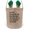 22Feels® Oma Grossmutter Osterkorb mit Henkel Ostergeschenk Tragetasche Ostern Deko Osternest Körbchen Hasenohren (Beige/Grün)-Ostern Tragetasche-22Feels