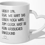 22Feels® Opa Geschenk - Tasse mit Spruch (Herzhenkel, Weiss, 320ml)-Tasse Weiss Herzhenkel 320ml-22Feels
