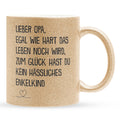 22Feels® Opa Geschenk - Glitzertasse mit Spruch (Gold, 320ml)-Glitzertasse Gold 320ml-22Feels
