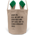 22Feels® Opa Osterkorb von Enkel Grossvater mit Henkel Ostergeschenk Tragetasche Ostern Deko Osternest Körbchen Hasenohren (Beige/Grün)-Ostern Tragetasche-22Feels