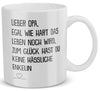 22Feels® Geschenk für Opas von Enkelin - Tasse mit Spruch: Egal Wie Hart (Weiss, 320ml)-Weisse Tasse 320ml-22Feels