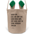 22Feels® Opa Osterkorb von Enkelin Grossvater mit Henkel Ostergeschenk Tragetasche Ostern Deko Osternest Körbchen Hasenohren (Beige/Grün)-Ostern Tragetasche-22Feels