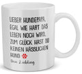 22Feels® Geschenk für Hundepapas - Tasse mit Spruch: Egal Wie Hart (Weiss, 320ml)-Weisse Tasse 320ml-22Feels