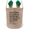 22Feels® Katzenpapa Herrchen Katzen Osterkorb mit Henkel Ostergeschenk Tragetasche Ostern Deko Osternest Körbchen Hasenohren (Beige/Grün)-Ostern Tragetasche-22Feels