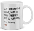 22Feels® Geschenk für Katzenmama - Tasse mit Spruch: Danke, Dass Du Mein Katzenklo aufräumst (Weiss, 320ml)-Weisse Tasse 320ml-22Feels
