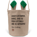 22Feels® Katzenpapa Herrchen Katzen Osterkorb mit Henkel Ostergeschenk Tragetasche Ostern Deko Osternest Körbchen Hasenohren (Beige/Grün)-Ostern Tragetasche-22Feels