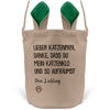 22Feels® Katzenpapa Herrchen Katzen Osterkorb mit Henkel Ostergeschenk Tragetasche Ostern Deko Osternest Körbchen Hasenohren (Beige/Grün)-Ostern Tragetasche-22Feels