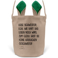 22Feels® Schwester Geschwister Osterkorb mit Henkel Ostergeschenk Tragetasche Ostern Deko Osternest Körbchen Hasenohren (Beige/Grün)-Ostern Tragetasche-22Feels