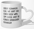 22Feels® Schwager Geschenk - Tasse mit Spruch (Herzhenkel, Weiss, 320ml)-Tasse Weiss Herzhenkel 320ml-22Feels