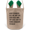 22Feels® Schwager Osterkorb von Schwager mit Henkel Ostergeschenk Tragetasche Ostern Deko Osternest Körbchen Hasenohren (Beige/Grün)-Ostern Tragetasche-22Feels
