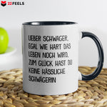 22Feels® Schwager Geschenk von Schwägerin - Tasse mit Spruch (Weiss-Schwarz, 320ml)-TwoTone Tasse Weiss-Schwarz 320ml-22Feels