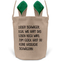 22Feels® Schwager Osterkorb von Schwägerin mit Henkel Ostergeschenk Tragetasche Ostern Deko Osternest Körbchen Hasenohren (Beige/Grün)-Ostern Tragetasche-22Feels