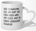 22Feels® Schwägerin Geschenk von Schwager - Tasse mit Spruch (Herzhenkel, Weiss, 320ml)-Tasse Weiss Herzhenkel 320ml-22Feels