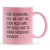 22Feels® Schwägerin Geschenk von Schwager - Glitzertasse mit Spruch (Pink, 320ml)-Glitzertasse Pink 320ml-22Feels