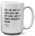 22Feels® Freundin Geschenk zum Jahrestag, Valentinstag etc. - XL Tasse mit Spruch (Weiss, 440ml)-Weisse XL Tasse 440ml-22Feels