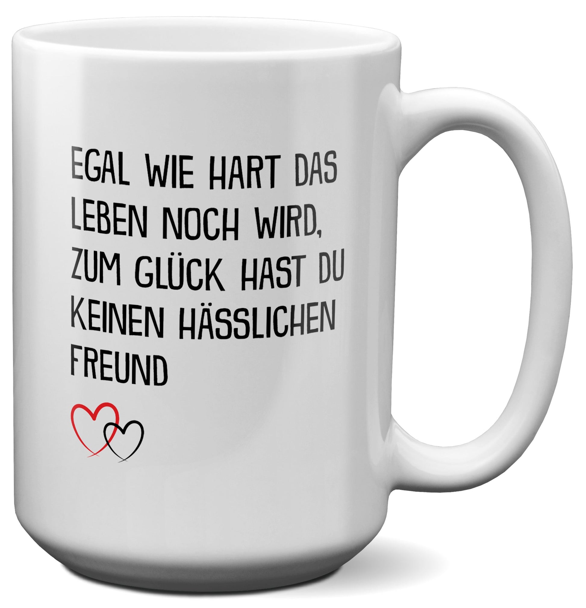22Feels® Freundin Geschenk zum Jahrestag, Valentinstag etc. - XL Tasse mit Spruch (Weiss, 440ml)-Weisse XL Tasse 440ml-22Feels