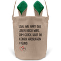 22Feels® Freundin Paar Osterkorb mit Henkel Ostergeschenk Tragetasche Ostern Deko Osternest Körbchen Hasenohren (Beige/Grün)-Ostern Tragetasche-22Feels