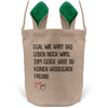22Feels® Freundin Paar Osterkorb mit Henkel Ostergeschenk Tragetasche Ostern Deko Osternest Körbchen Hasenohren (Beige/Grün)-Ostern Tragetasche-22Feels