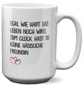 22Feels® Freund Geschenk zum Jahrestag, Valentinstag etc. - XL Tasse mit Spruch (Weiss, 440ml)-Weisse XL Tasse 440ml-22Feels