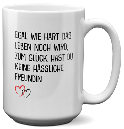 22Feels® Freund Geschenk zum Jahrestag, Valentinstag etc. - XL Tasse mit Spruch (Weiss, 440ml)-Weisse XL Tasse 440ml-22Feels