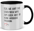22Feels® Freund Geschenk zum Jahrestag, Valentinstag etc. - Tasse mit Spruch (Weiss-Schwarz, 320ml)-TwoTone Tasse Weiss-Schwarz 320ml-22Feels