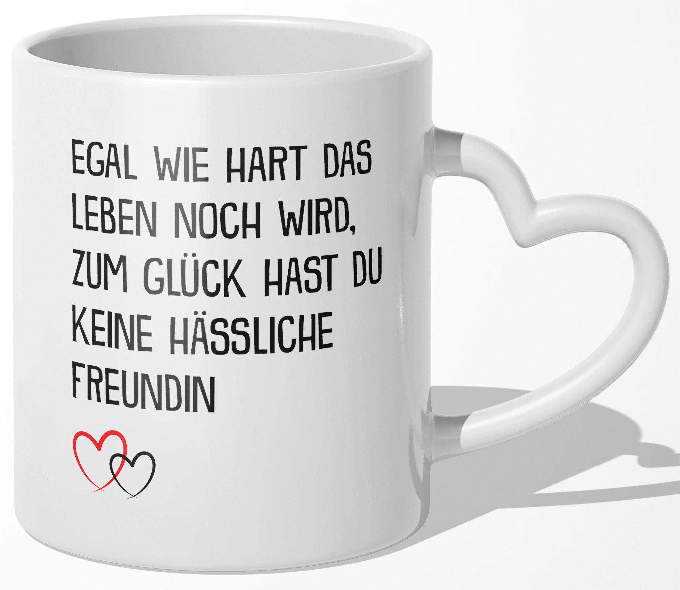 22Feels® Freund Geschenk zum Jahrestag, Valentinstag etc. - Tasse mit Spruch (Herzhenkel, Weiss, 320ml)-Tasse Weiss Herzhenkel 320ml-22Feels