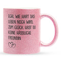 22Feels® Freund Geschenk zum Jahrestag, Valentinstag etc. - Glitzertasse mit Spruch (Pink, 320ml)-Glitzertasse Pink 320ml-22Feels