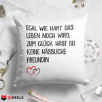 22Feels® Freund Geschenk zum Jahrestag, Valentinstag etc. - Kissen mit Spruch (Weiss 40x40cm)-Kissen Weiss 40x40-22Feels