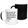 22Feels® Ehefrau Geschenk zum Hochzeitstag, Valentinstag etc. - Zaubertasse mit Spruch (Matt-Schwarz und Weiss, 320ml)-Farbwechsel Tasse Matt 320ml-22Feels