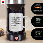22Feels® Ehefrau Geschenk zum Hochzeitstag, Valentinstag etc. - Tasse mit Spruch: Egal Wie Hart (Weiss, 320ml)-Weisse Tasse 320ml-22Feels