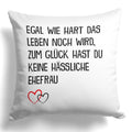 22Feels® Ehemann Geschenk zum Hochzeitstag, Valentinstag etc. - Kissen mit Spruch (Weiss 40x40cm)-Kissen Weiss 40x40-22Feels