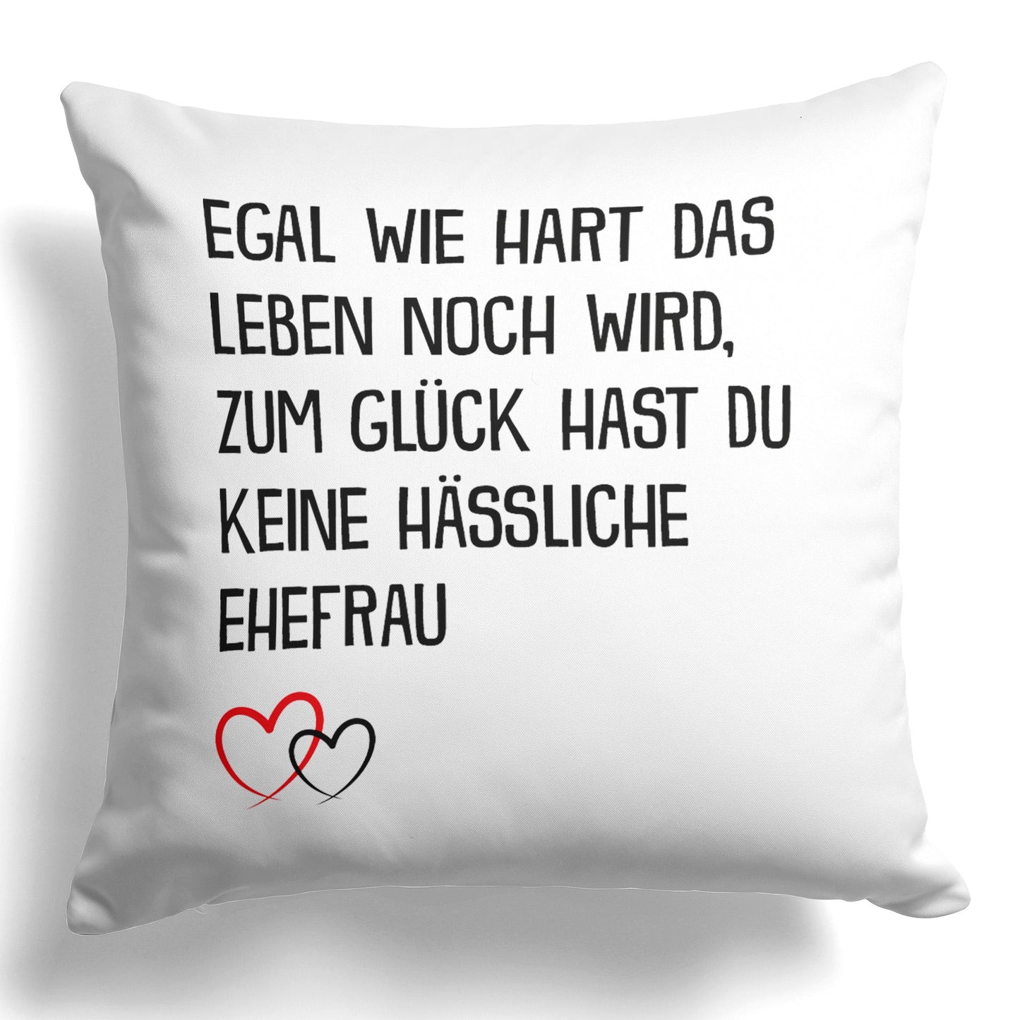 22Feels® Ehemann Geschenk zum Hochzeitstag, Valentinstag etc. - Kissen mit Spruch (Weiss 40x40cm)-Kissen Weiss 40x40-22Feels