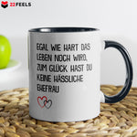 22Feels® Ehemann Geschenk zum Hochzeitstag, Valentinstag etc. - Tasse mit Spruch (Weiss-Schwarz, 320ml)-TwoTone Tasse Weiss-Schwarz 320ml-22Feels