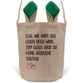 22Feels® Ehemann Osterkorb mit Henkel Ostergeschenk Tragetasche Ostern Deko Osternest Körbchen Hasenohren (Beige/Grün)-Ostern Tragetasche-22Feels