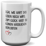 22Feels® Verlobte Geschenk - XL Tasse mit Spruch (Weiss, 440ml)-Weisse XL Tasse 440ml-22Feels
